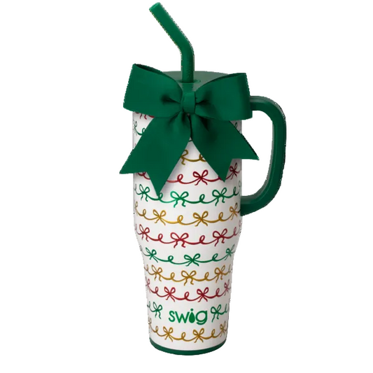 Swig 40oz Mega Mug - Christmas Bows