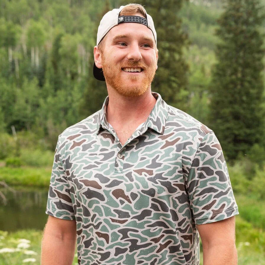 Burlebo Performance Polo - Retro Duck Camo