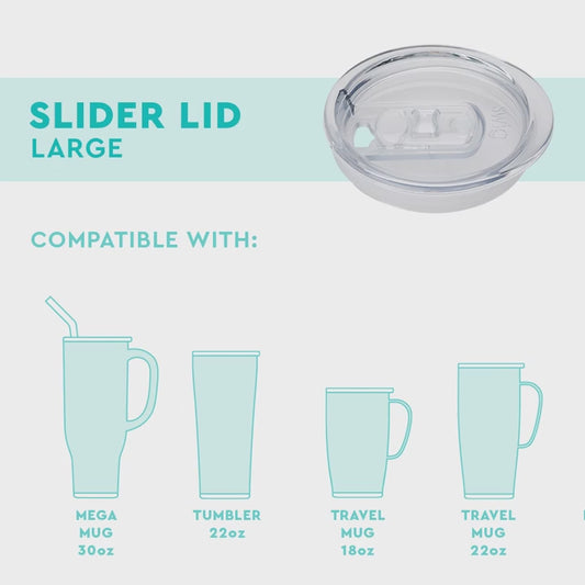 Swig Replacement Clear Slider Lid - Large