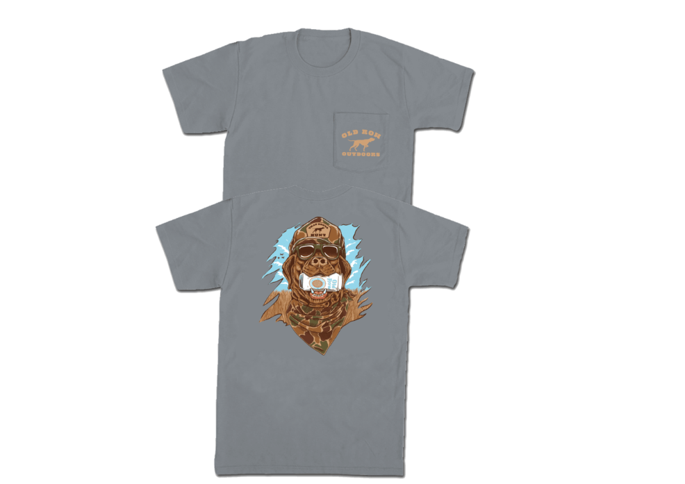 Old Row GBC Retro Can Camo Pocket Tee - Granite