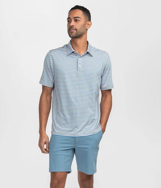 Augusta Stripe Polo - Azure