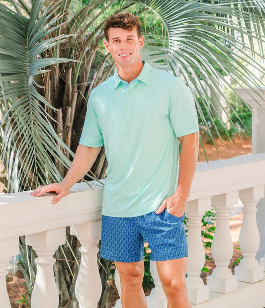 Grayton Heather Polo - Paradise