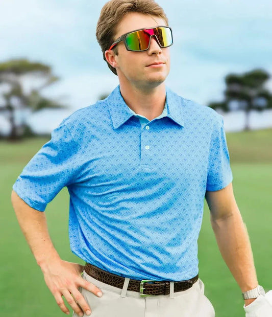 Sapphire Spring Printed Polo