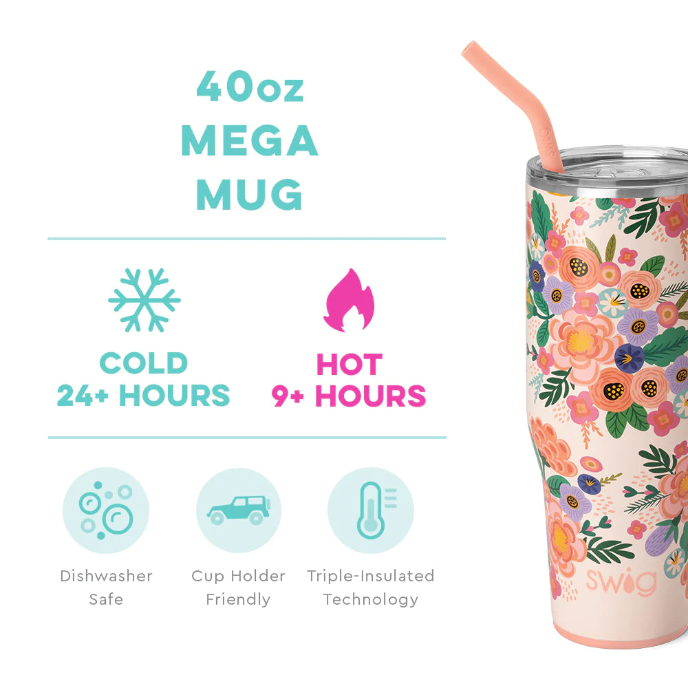 Swig 40oz Mega Mug - Full Bloom