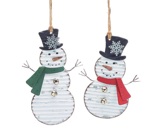 Tin Snowman Ornaments