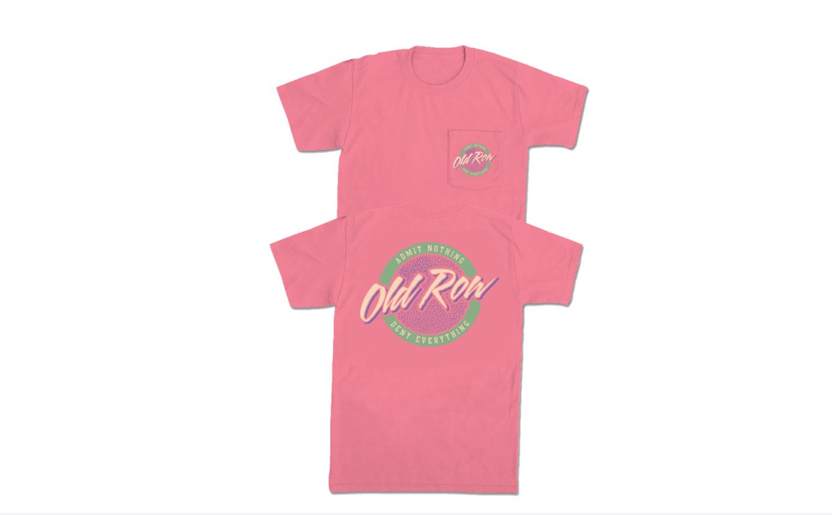 Old Row Circle Logo Tee - Watermelon