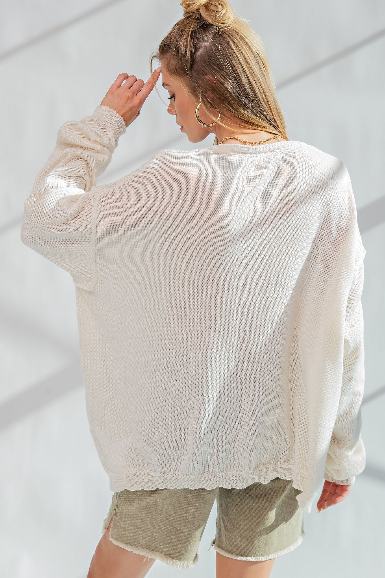 Spring Sunsets Sweater - White
