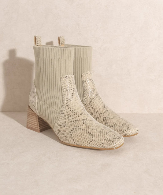 Geraldine Snakeskin Sock Boots