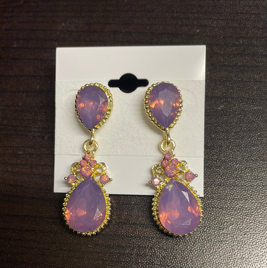 Formal Earrings Lilac Small Teardrop