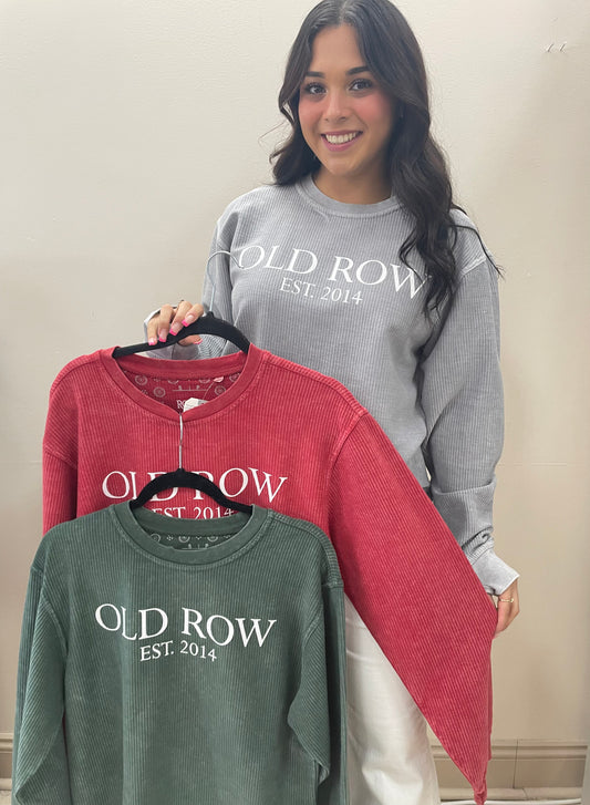 Old Row Red Corded Crew