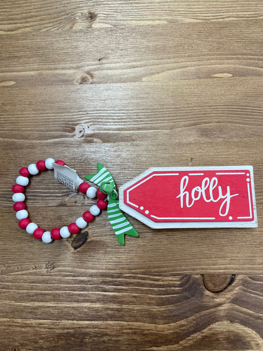 Holly Tag Ornament