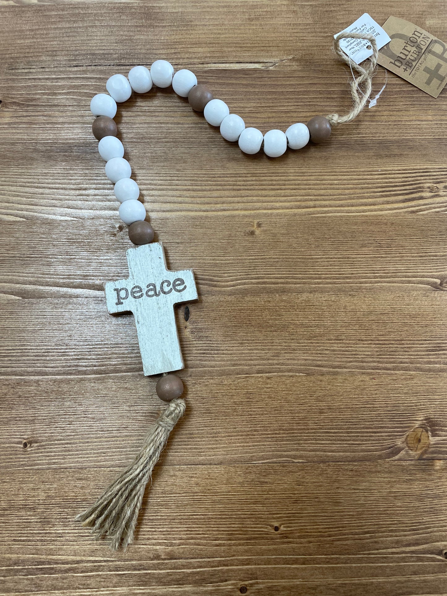 Wood Prayer Beads - Peace