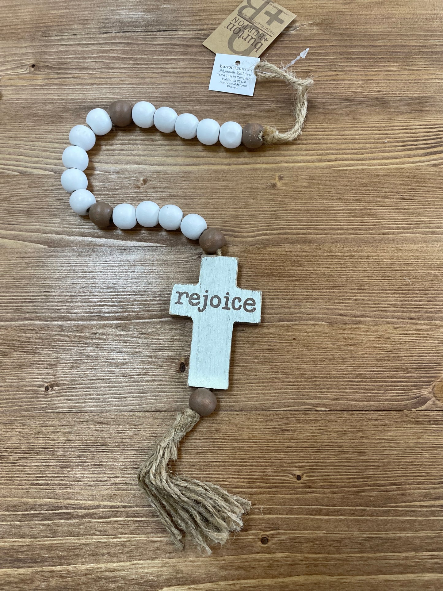 Wood Prayer Beads - Rejoice