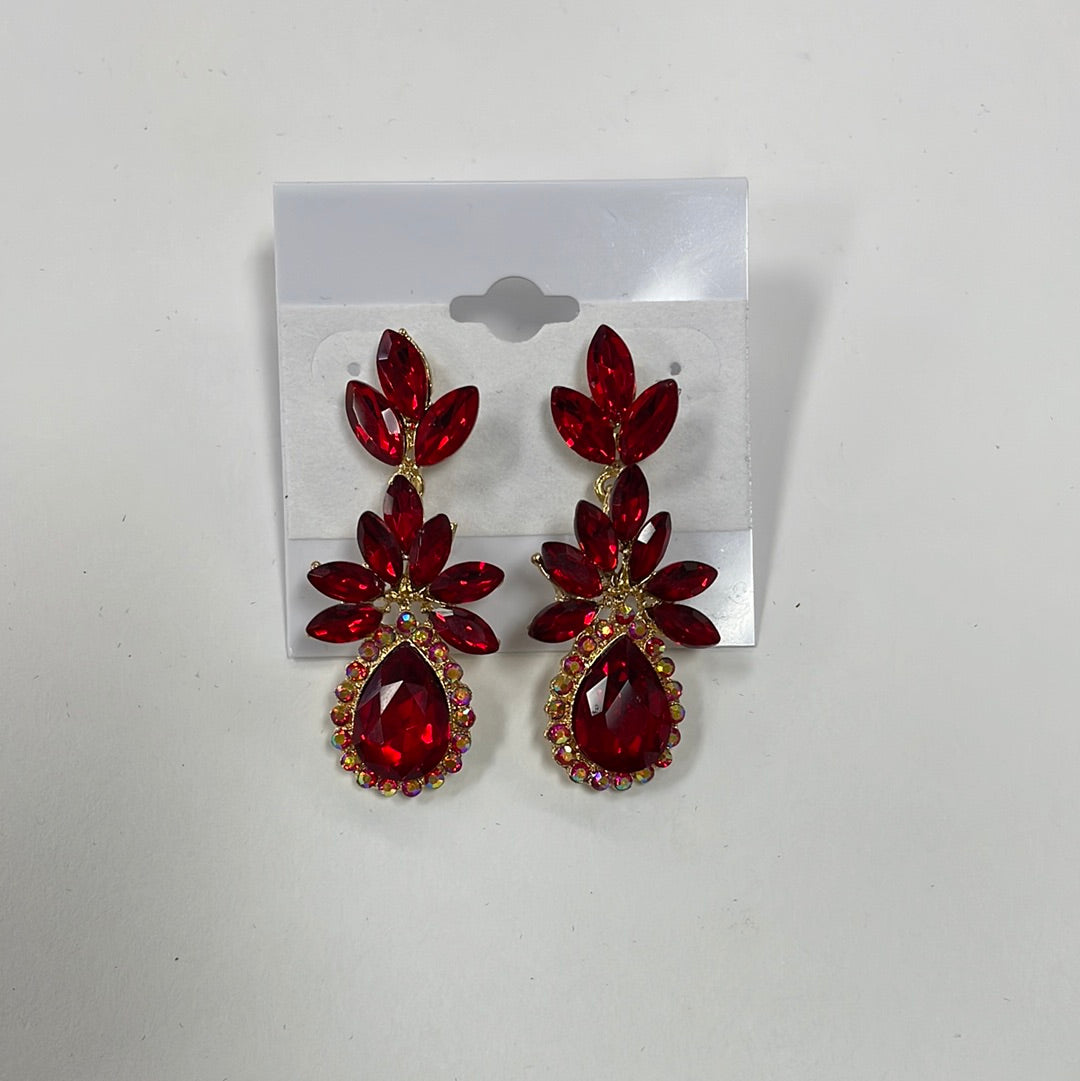 Formal Earrings Red Medium