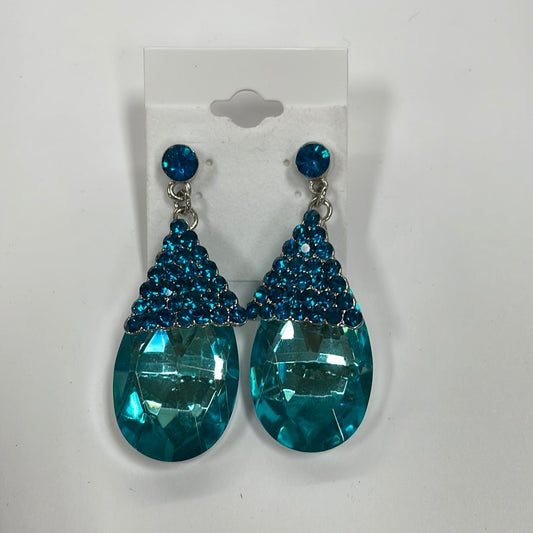 Formal Earrings Blue Stone Dangle