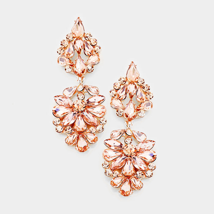 Rose Gold Marquise Formal Earring