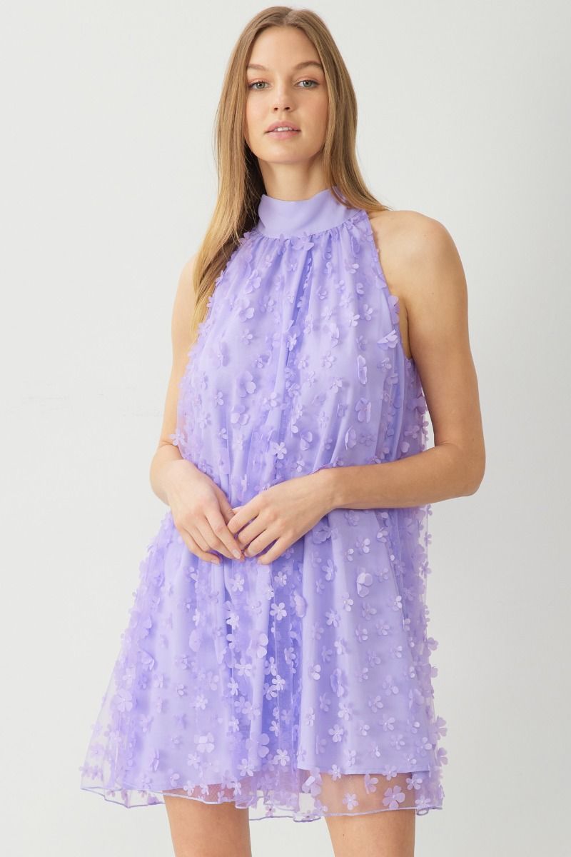 Lavender Daisy Sew-On Tank Dress
